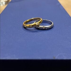 Touchstone Crystal Gold and Silver Rings